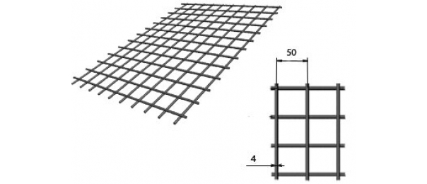 Сетка сварная (дорожная) 50х50х4мм 1х2м купить с доставкой в Кашире